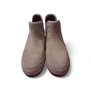 Sanuk O Dice Slip On Sneaker Boot 6.5 Tan Canvas Suede Neutral Minimalist Trendy